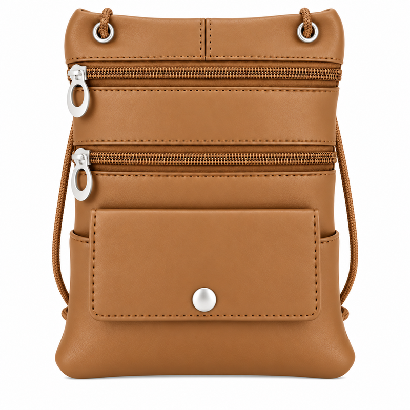 905 Light Brown Leather/Pu Crossbag (New) (image for) 905 Light Brown Leather/Pu Crossbag (New)